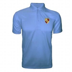 Men’s Porsche Logo Dri-Fit Polo (Sky Blue)